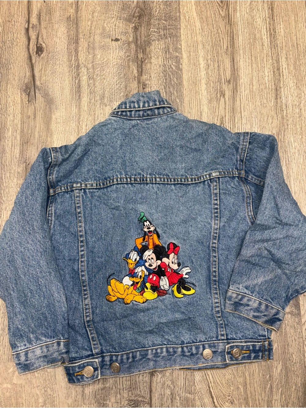 Vintage 1990s Disney Store embroidered denim jacket youth small